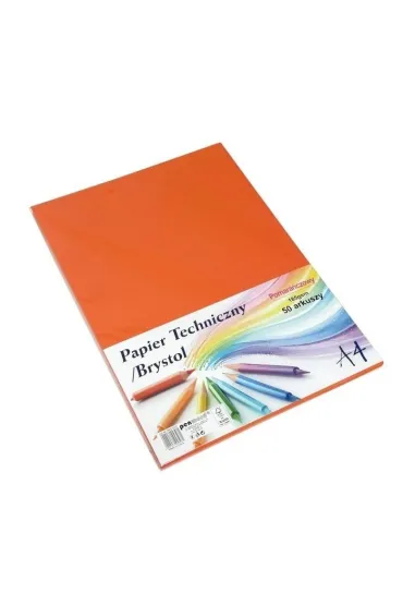 Penword Papier techniczny brystol A4 pomara�czowy 50ark