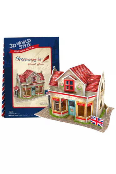 Puzzle 3D 34 el. Domki �wiata Wielka Brytania Hardware Shop Cubic Fun