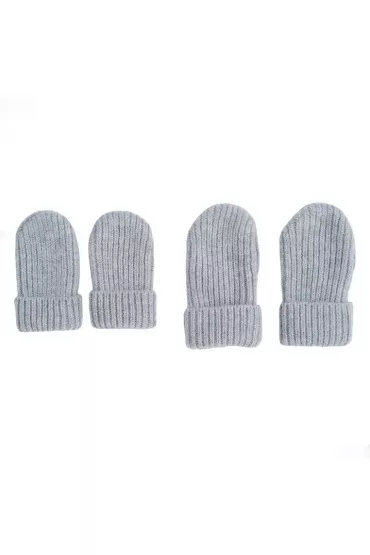 Lodger Rkawiczki niemowlce z weny merino 100% Drizzle 0-12 mies.