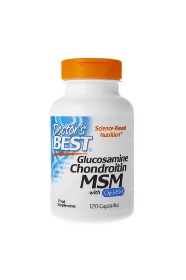 Doctors Best Glukozamina + Chondroityna + MSM - suplement diety 120 kaps.