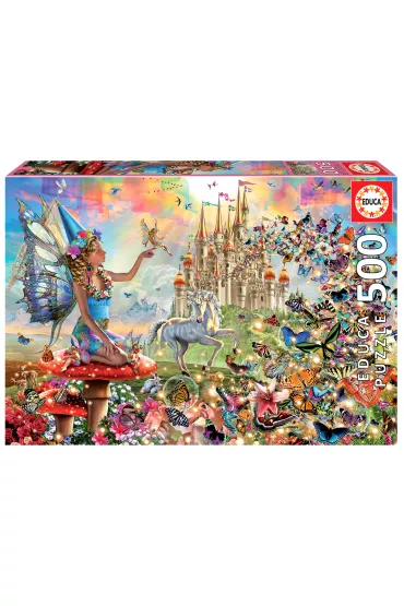 Puzzle 500 el. Wr�ka i motyle Educa