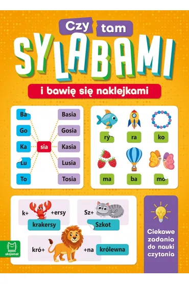Czytam sylabami i bawi� si� naklejkami. Ciekawe zadania do nauki czytania - Agnieszka Bator