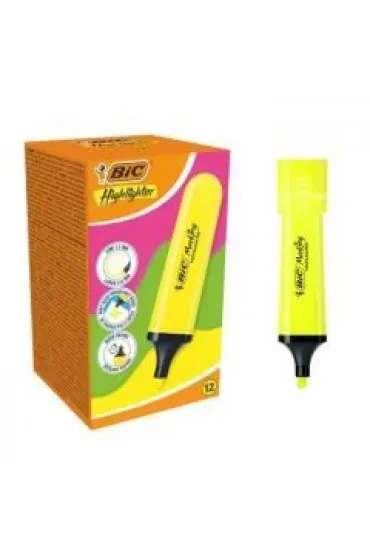 Bic Zakre�lacz Highlighter ��ty neon (12 szt)