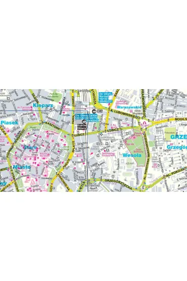 Krak�w plan centrum 1:20 000 laminat mini 2023