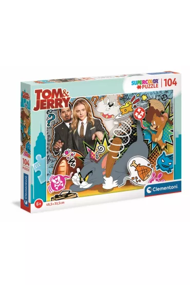 Puzzle 104 el. Supercolor. Tom & Jerry Clementoni | TaniaKsiazka.pl