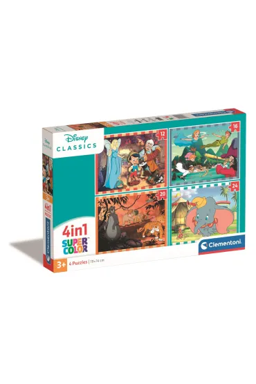 Puzzle 4w1 - SuperColor. Disney Classic (12+16+20+24 el.) Clementoni
