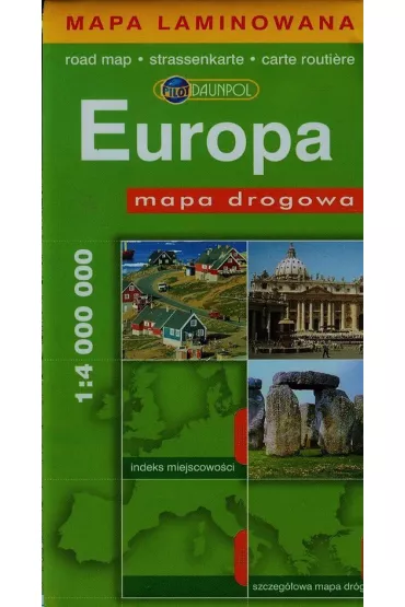 Mapa Drogowa EuroPilot. Europa laminat