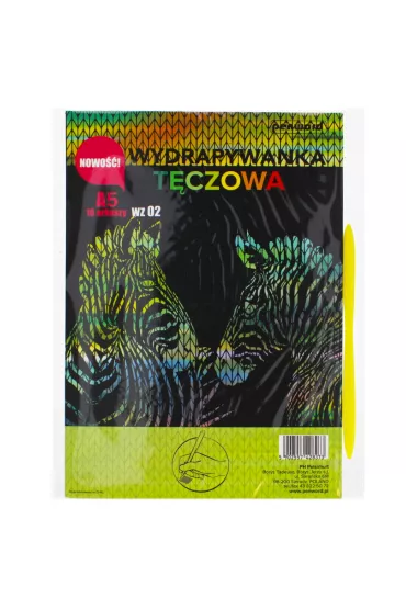 Wydrapywanka A5 WZ-02 t�czowa multicolor 10 kartek + 2 rylce Feniks