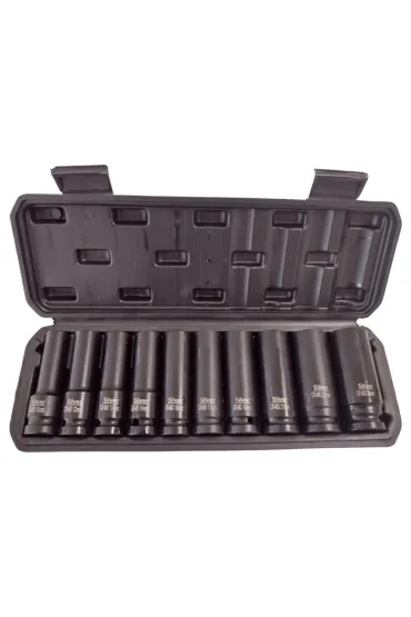 Silver Zestaw nasadek udarowych d�ugie 1/2" 10 el.