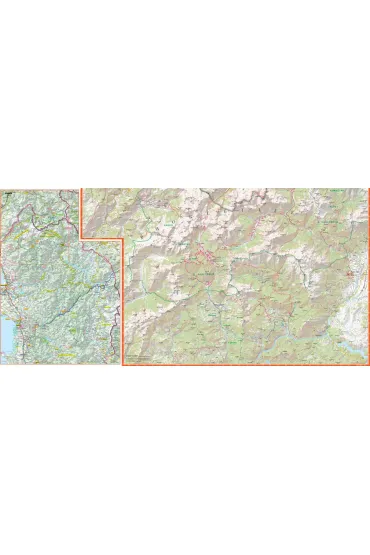 Prokletije Durmitor Albanian & Montenegro Alps trekking map 1:65 000 laminat 2024
