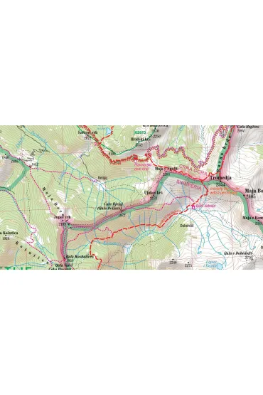 Prokletije Durmitor Albanian & Montenegro Alps trekking map 1:65 000 laminat 2024