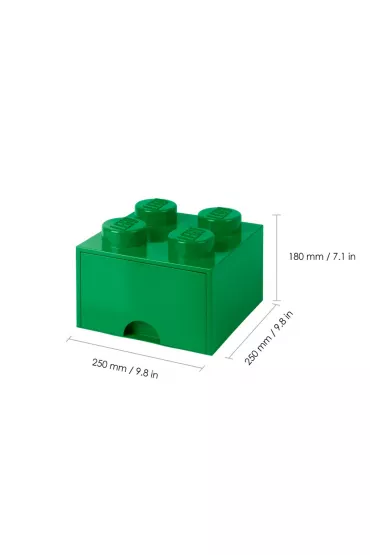 Szuflada klocek LEGO Brick 4 Zielona
