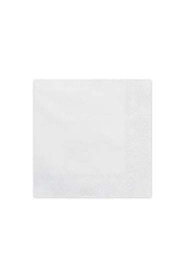 PartyDeco Serwetki papierowe bia�y 33x33cm 20 szt