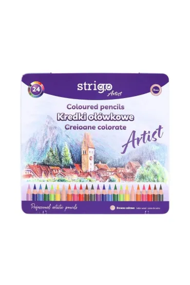 Strigo Kredki o��wkowe okr�g�e Artist 24 kolory