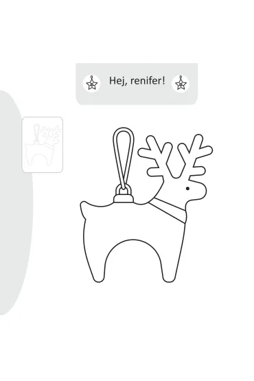 Renifer. Malowanie-doklejanie