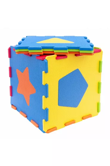 Puzzle piankowe mata  Kszta�ty 32x32 10el.  SMILY PLAY SP84002