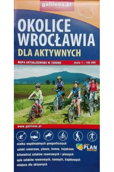 Okolice Wroc�awia dla aktywnych mapa 1:100 000