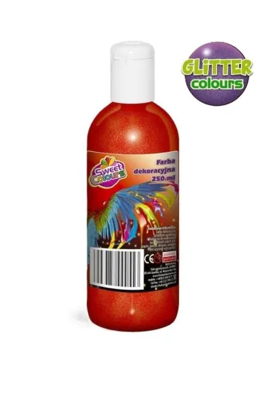 Sweet colours Farby plakatowe brokatowe 250ml (6 szt)
