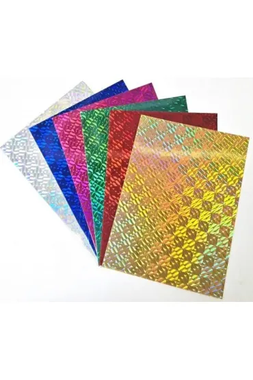 Fresh Karton holograficzny Pixel A4 6 arkuszy wycinanki