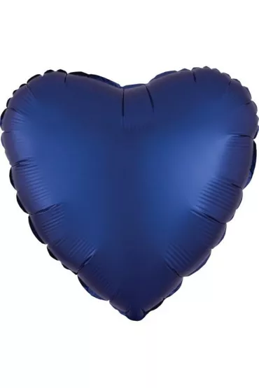 Amscan Balon foliowy Lustre Navy niebieski serce luzem 43cm