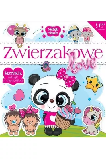 Naklejki iskierki z brokatem. Zwierzakowe Love