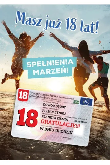 Armin Style KARNET URODZINY 18 B6 Z KOP AS GIFT M-180 FOL