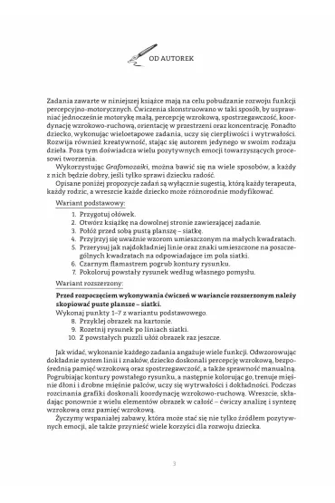 Grafomozaiki Tw�rcze zabawy grafomotoryczne doskonal�ce funkcje percepcyjno-motoryczne - Katarzyna Chr��ciel, El�bieta Muzyk