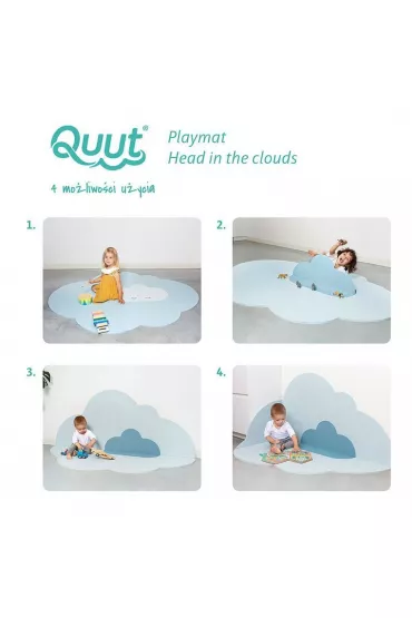 Quut Mata do zabawy piankowa pod�ogowa du�a Chmurka Playmat Dusty Blue