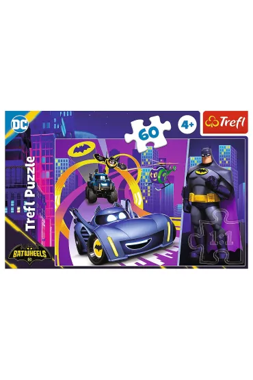 Puzzle 60 el. Batman i jego pojazdy Trefl