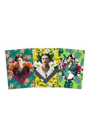 Flame Tree Zestaw 3 notatnik�w MIDI Frida Kahlo