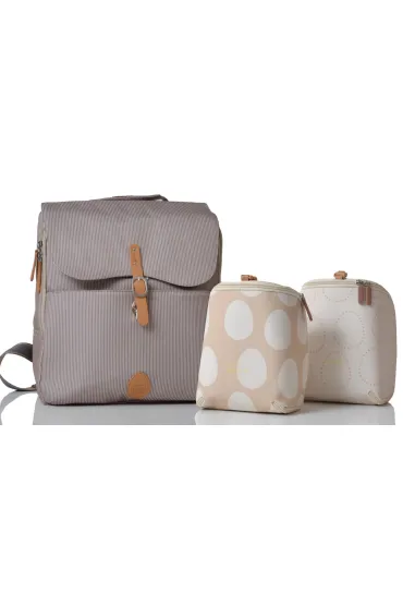 Torba dla mamy Hastings, 3w1, br�zowe pr��ki, PacaPod