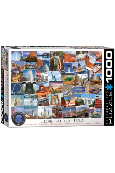 Puzzle 1000 el. Globetrotter - USA Eurographics