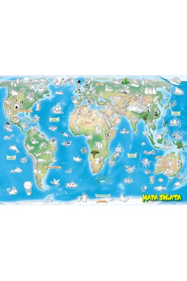 MAPA SWIATA PLAKAT NAKL 96X67 PBH