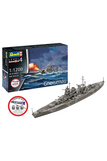 Revell Starter Kit 1:1200 Battleship Gneisenau REV-75181