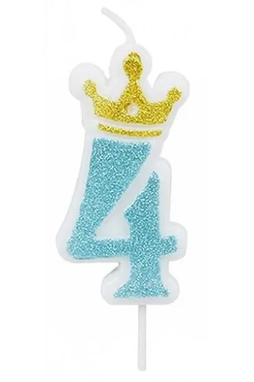 �wieczka 4 niebieska 6,8cm PARTY GO