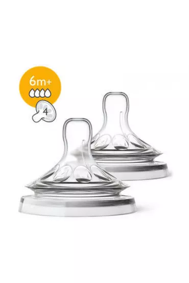 Avent Smoczek Natural 2 szybki 6 m+ 2 szt.