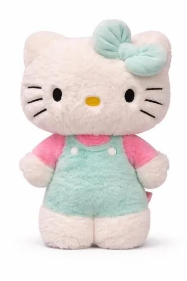 Hello Kitty Fluffy Plusz Zielona 40cm Durabo