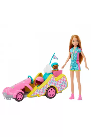 Barbie. Gokart Stacie pojazd filmowy i lalka HRM08 Mattel