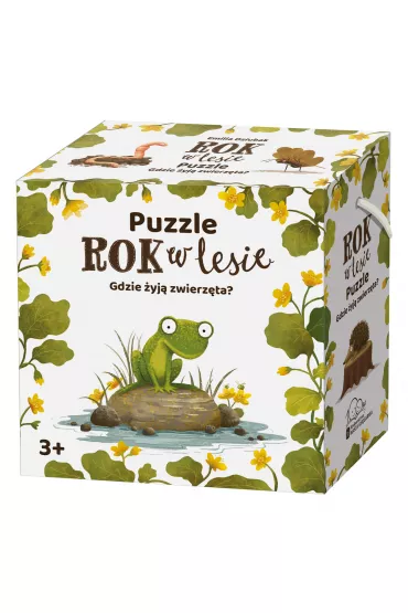 Puzzle 20 el. Rok w lesie. Gdzie �yj� zwierz�ta? Nasza Ksi�garnia - Emilia Dziubak