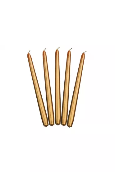 PartyDeco �wieca sto�kowa metalizowana z�oty 29cm 10 szt