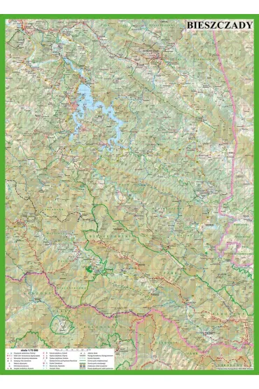 Puzzle 1000 el. Bieszczady mapa turystyczna ArtGlob