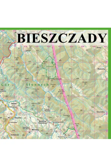 Puzzle 1000 el. Bieszczady mapa turystyczna ArtGlob