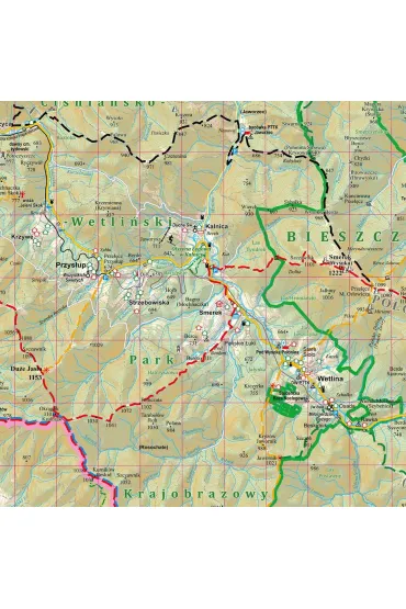 Puzzle 1000 el. Bieszczady mapa turystyczna ArtGlob