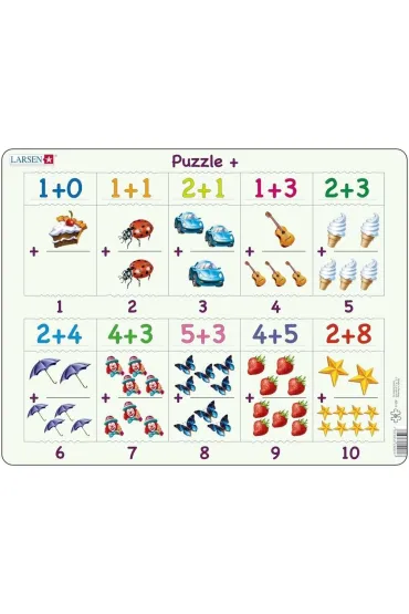 Puzzle 20 el. Dodawanie 1-10 Larsen