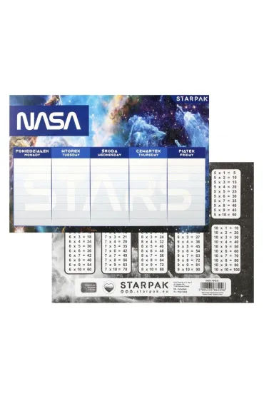 Starpak Plan lekcji z tabliczk� mno�enia NASA 25 szt.