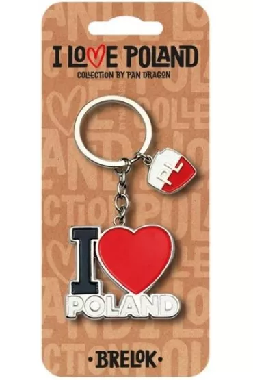 Pan Dragon Brelok I love Poland Polska ILP-BRE-B-PL-08