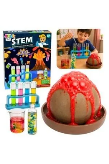 Zestaw do�wiadczalny Ma�y Chemik 14w1 LeanToys