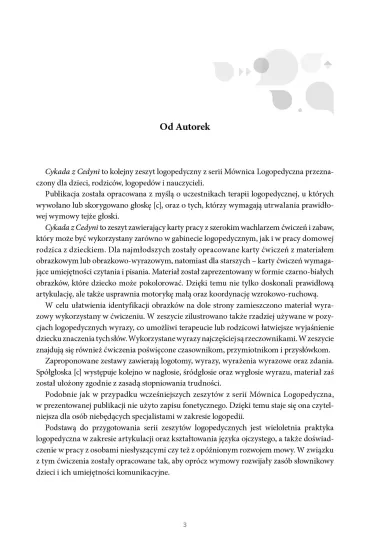 Cykada z Cedyni Utrwalanie g�oski C - Agnieszka Tarczy�ska-P�atek, Hanna G�uchowska, Kamila  Dudziec