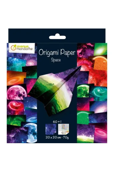 Papier Origami Kosmos 20x20cm 70g Avenue Mandarine