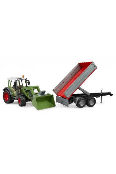 Traktor Fendt Vario 211 z �adowaczem i przyczep� Bruder